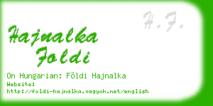 hajnalka foldi business card